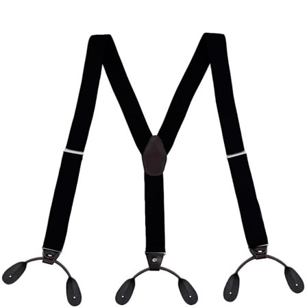 Y-formede trimknapper til mænd med spænde og bælte, 3,5 cm bred