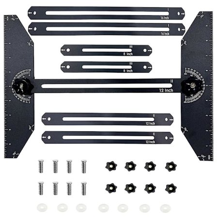 Aluminiums trappetrinsskabelonværktøj, 360 roterende trappetrinsskala, layoutværktøjsskæreværktøj