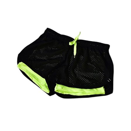 Naisten urheilu fitness joogashortsit 2 in 1 nopeasti kuivuvat urheilulliset juoksu- ja lenkkeilyshortsit joustavalla vyötäröllä
