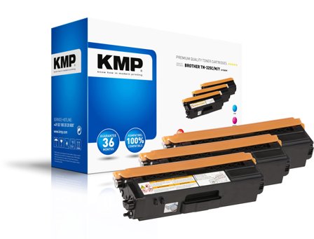 KMP MULTIPACK B-T38CMY - 3-pack - høykapasitets - gul, cyan, magenta - kompatibel - tonerpatron (alternativ for: Brother TN325C, Brother TN325M,