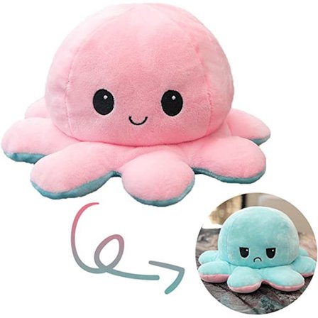 Vändbar bläckfisk plysch, Vändbar bläckfisk plysch till barn W