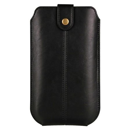 T4n Crazy Horse Tekstur PU Læder Telefon Bælte Etui til Mobiltelefoner M6T Universal Talje Telefon Holster