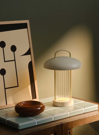 Mirano oppladbar bordlampe H29 - beige