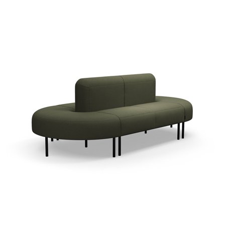 Sofa VARIETY, geschlossener Schwung, Stoff Blues CSII, olive