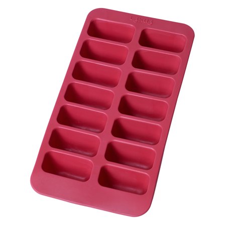 Lékué Isterningform med låg, rektangulær, rød | KitchenOne