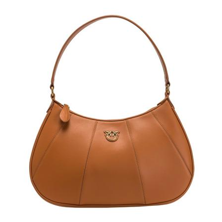 Pinko, Love Classic Half Moon Simply FL Vit. Seta Bruin, Dames, Maat:ONE Size