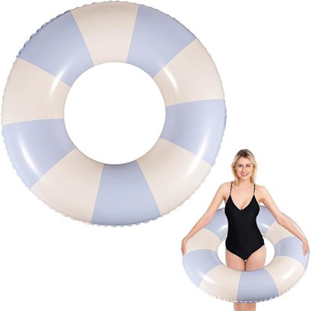 Badring, Blå, Vit, Ø 75 cm