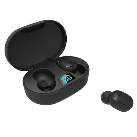E6S Trådlösa Hörlurar HiFi-ljud Stereo Bluetooth In-Ear - Svarta