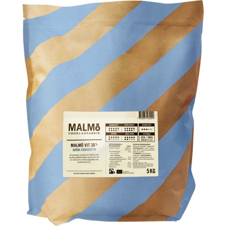 Malmö chokladfabrik Malmö Vit 36 % couverture
