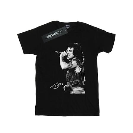 Bon Scott Herr Signerad Foto T-Shirt XL Svart Black XL
