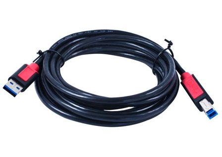 SYNERGY Patchkabel USB3.0, 1.8m, A(St)/B(St), schwarz, Synergy 21,