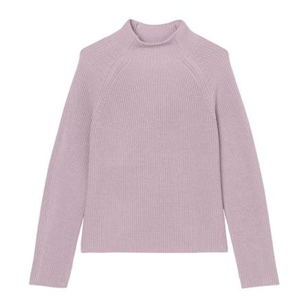 Marc O'Polo Mock-neck knit jumper in a regular fit Lilla, Dame Striktrøjer