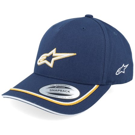 Alpinestars - Blå adjustable Caps - Ascension Hat Navy/Gold A-Frame Adjustable @ Hatstore