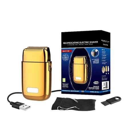 Dobbel elektrisk barbermaskin for menn Elektriske barbermaskiner Barberutstyr Hårskjeggtrimmer Trådløs oppladbar