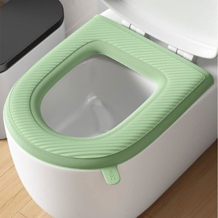 5-pakkaus WC-istuimen pehmuste, EVA vedenpitävä WC-istuimen kansi, pehmeä lämmin tyyny, kylpyhuoneen tarvikkeet, vihreä, 43*39cm