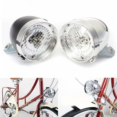 2 stk. cykellygte LED mountainbike lygte vintage frontlygte ABS og metal