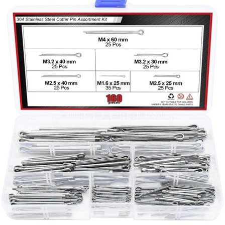 160 st Saxstift Split Pin Clip Key Fästbeslag