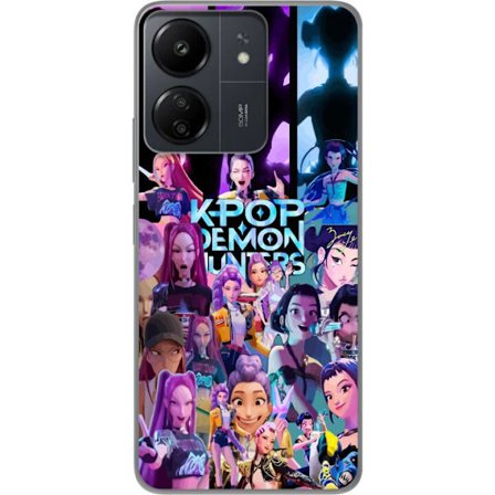 Yhteensopiva Puhelinkuori Xiaomi Redmi 13C KPop Demon Hunters anime tyyli tumma suunnittelu