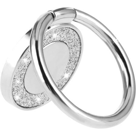 Mobiltelefon Ringholder Metall Fingerring Stativ Glitter Telefon Grep Rund Legering Støttegrep 360° Rotasjon 180° Flip Justerbar