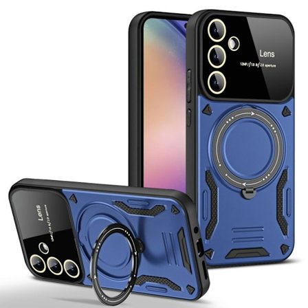 Samsung Galaxy A16 Case with Magnetic Ring Stand - Blue