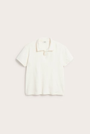 Kappahl | Kortermet pikétrøye Offwhite 170 | Offwhite