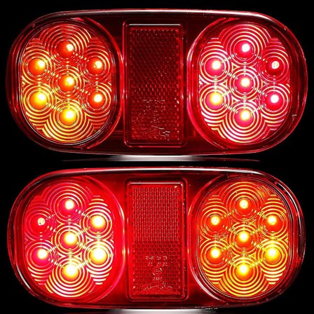12v LED-bakljus för släpvagn, 2 st vattentäta LED-bakljus för släpvagn