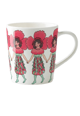 Design House Stockholm Elsa Beskow Mugg 40 cl with handle Poppy Glas 40CL