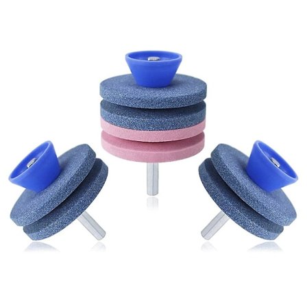 3-pack slipsten för gräsklipparknivar, slipmaskin för gräsklippare, slipsten för trädgårdsredskap / gräsklipparknivar