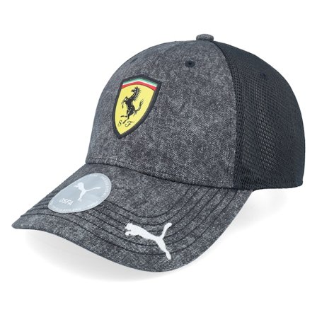 Formula One - Motor Nero trucker Cappellino - Ferrari F1 25 Puma Heather Black Trucker @ Hatstore