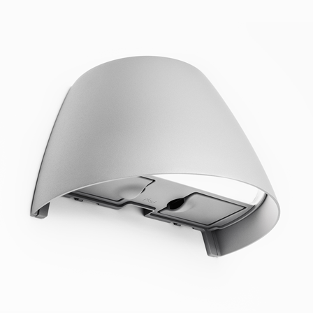 Plejd OUT-02-U-G Väggarmatur med dimmer och uttag Grå, Belysning