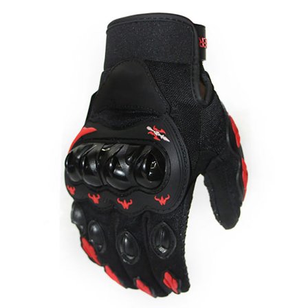 Motorcykelhandsker Hard Knuckle Powersports Racing Full Finger Anti Slip Handsker til udendørssport Rød XL