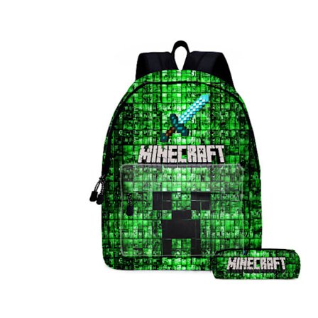 Minecraft My World Student Ryggsekk Crawler Flyvesekk Trykt Ryggsekk