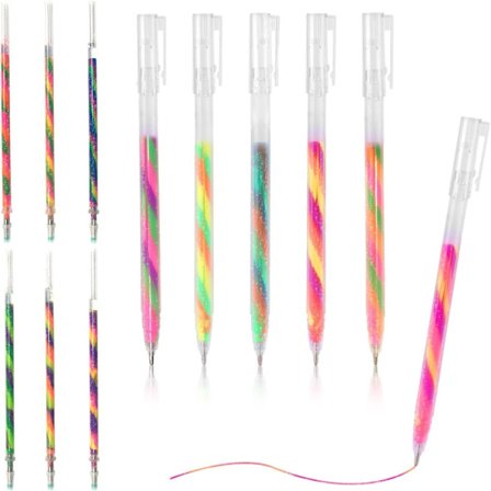 6 ST Mejselspets Marker Pen Aesthetic Highlighter Marker Plast