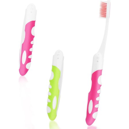 2-delt sammenklappelig rejse tandbørste løs bærbar tandbørste sæt