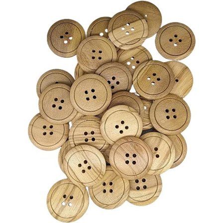 50 oliventræsknapper (25mm)