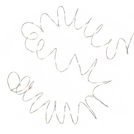 Konstsmide 6333-590 Ljusslinga färgskiftande, silverkabel 50 micro-LED, 4.9 m, Belysning