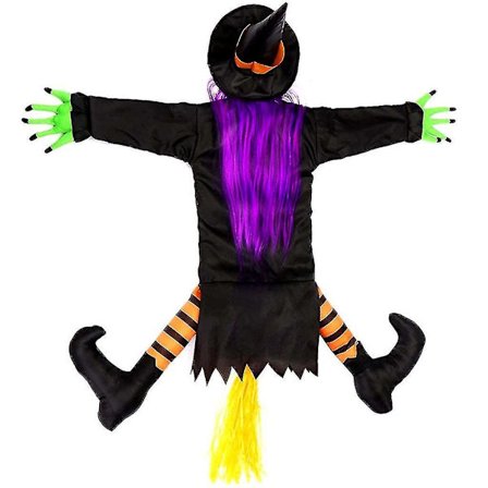 Halloween-noita törmää puuhun koriste roikkuva törmännyt velho koriste