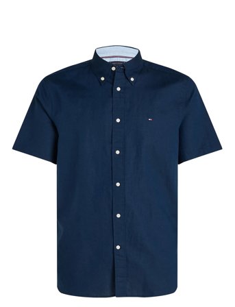 Tommy Hilfiger | Linen Blend Solid Ss Rf Shirt | L