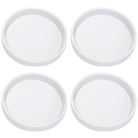 4 kappaletta iso diy pyöreä er silikonimuotti, halkaisija 3.94 tuumaa/10 cm