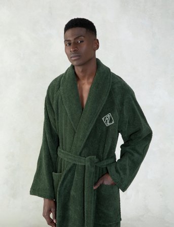 Ralph Lauren Home Langdon Bath Robe - Green - M