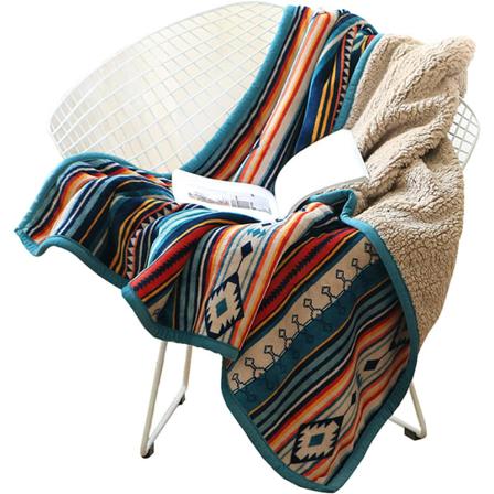 Fleece-sängkast 50 x 60 tum Boho varm mjuk fluffig bohemisk filt Perfekt för säng, soffa, kontor