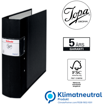 Gaffelperm Jopa A4 80mm Sort