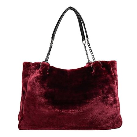 Ny plyschhandväska Fashion plyschväska Dam axelväska