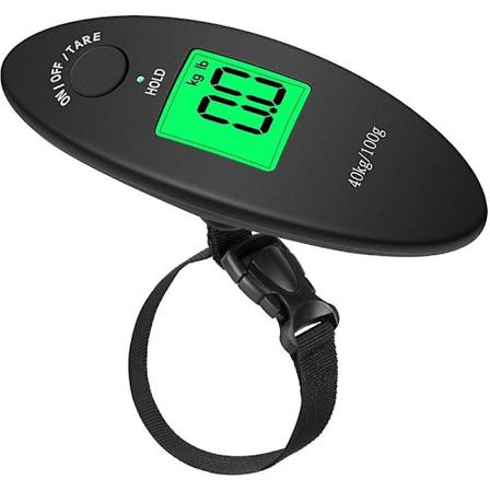Bærbar LCD Digital Bagageskala - Letvægts med Baggrundsbelysning - 40 kg Kapacitet - Ideel til Rejser, Køkken og Fiskeri
