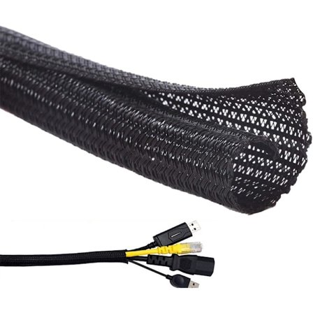 Kaapelien järjestelijä Kaapelinhallinta Kaapelisukka 3 metriä (13mm) Kaapelisuoja kaapelisotkun järjestämiseen kotiin ja TV:lle, tietokoneelle, 