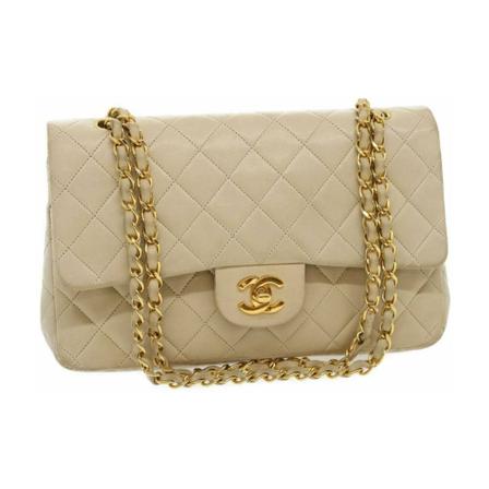 Chanel Vintage, Pre-owned Timeless bag Beige, Dames, Maat:ONE Size,leer
