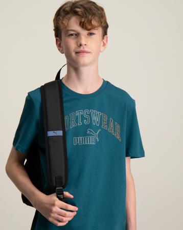 Puma ESS+ LOGO LAB Graphic Tee II B Grün T-Shirts Jungen - Kidsbrandstore