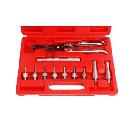 11-delt Verktøysett for Ventil- og Tetningsdemontering, Universal Tetningsavtrekker, 270 mm Langt Verktøy