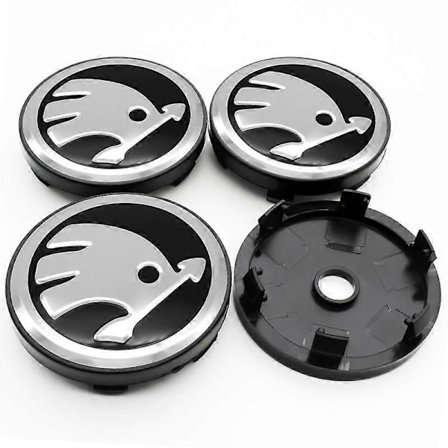 4kpl 56mm 60mm Auton Pyörän Keskikupin Vanteen Suojus Tunnustarra Tarvikkeet Yhteensopiva Skoda Rapid Octavia Fabia Superb Kodiaq Kamiq-WELLNGS kanssa