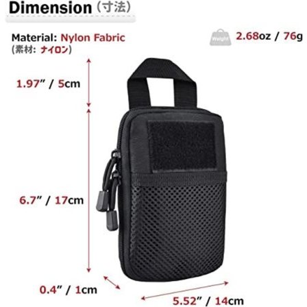 Taktisk EDC-pung Molle-utility-pung Gadget-arrangør Telefonholder Taljepose IFAK-pose Smartphone-pung Lommeværktøjsetui